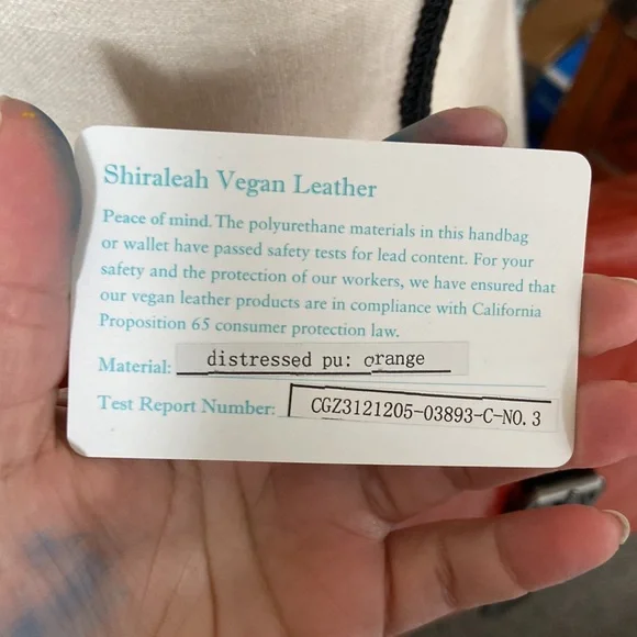 Vintage style orange vegan leather purse sale - Picture 9 of 9